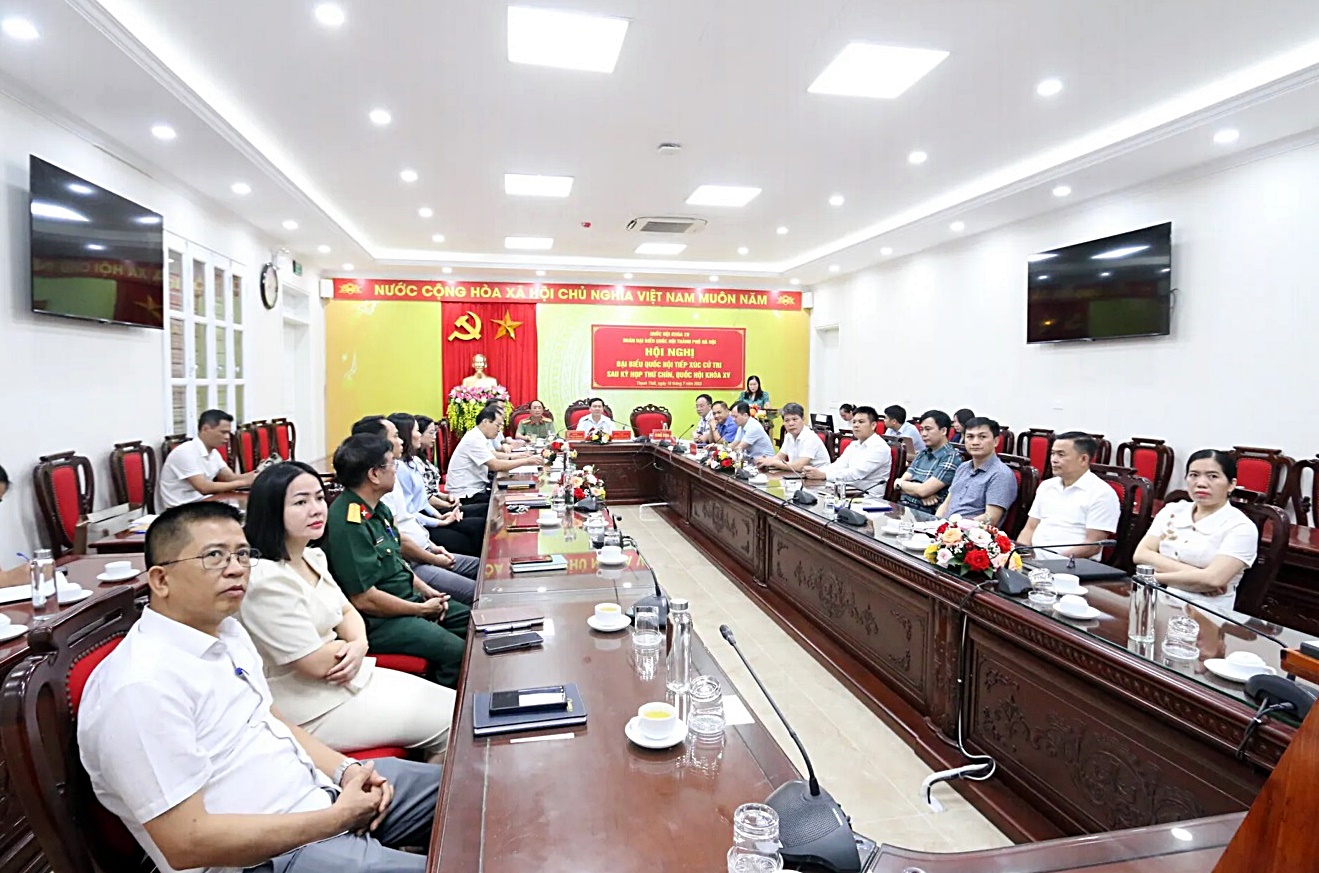 Chương Mỹ tham dự hội nghị đại biểu Quốc hội thành phố Hà Nội, đơn vị số 8 tiếp xúc cử tri sau kỳ họp thứ chín, Quốc hội khóa XV- Ảnh 1.