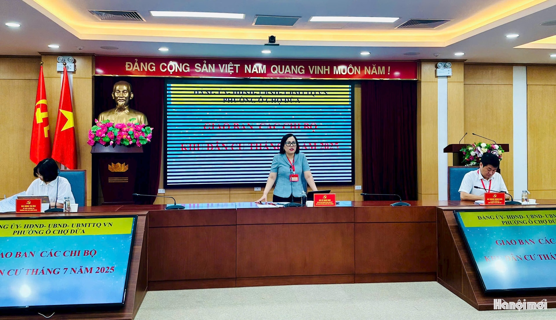 Phường Ô Chợ Dừa giao ban với 50 Bí thư chi bộ khu dân cư- Ảnh 3.
