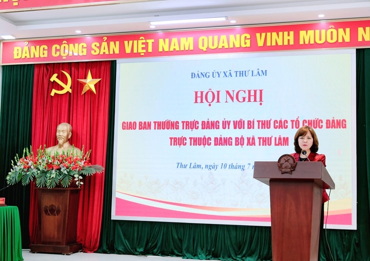 Đảng ủy xã Thư Lâm giao ban với các tổ chức Đảng trực thuộc- Ảnh 2.