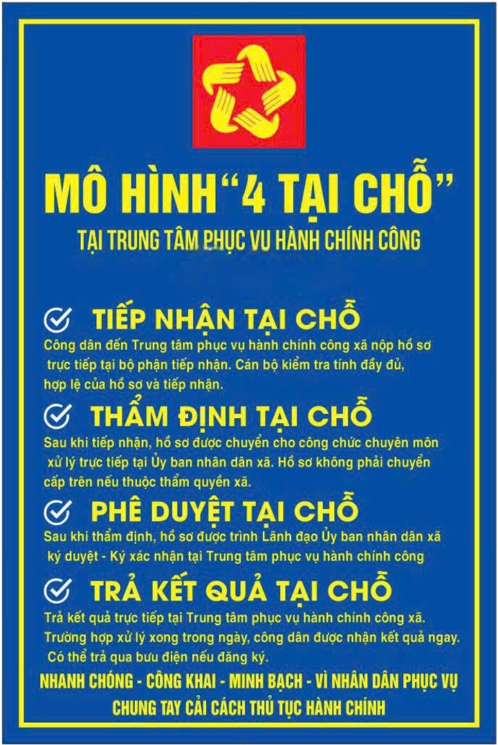 Điểm phục vụ hành chính công Vĩnh Tuy thực hiện mô hình