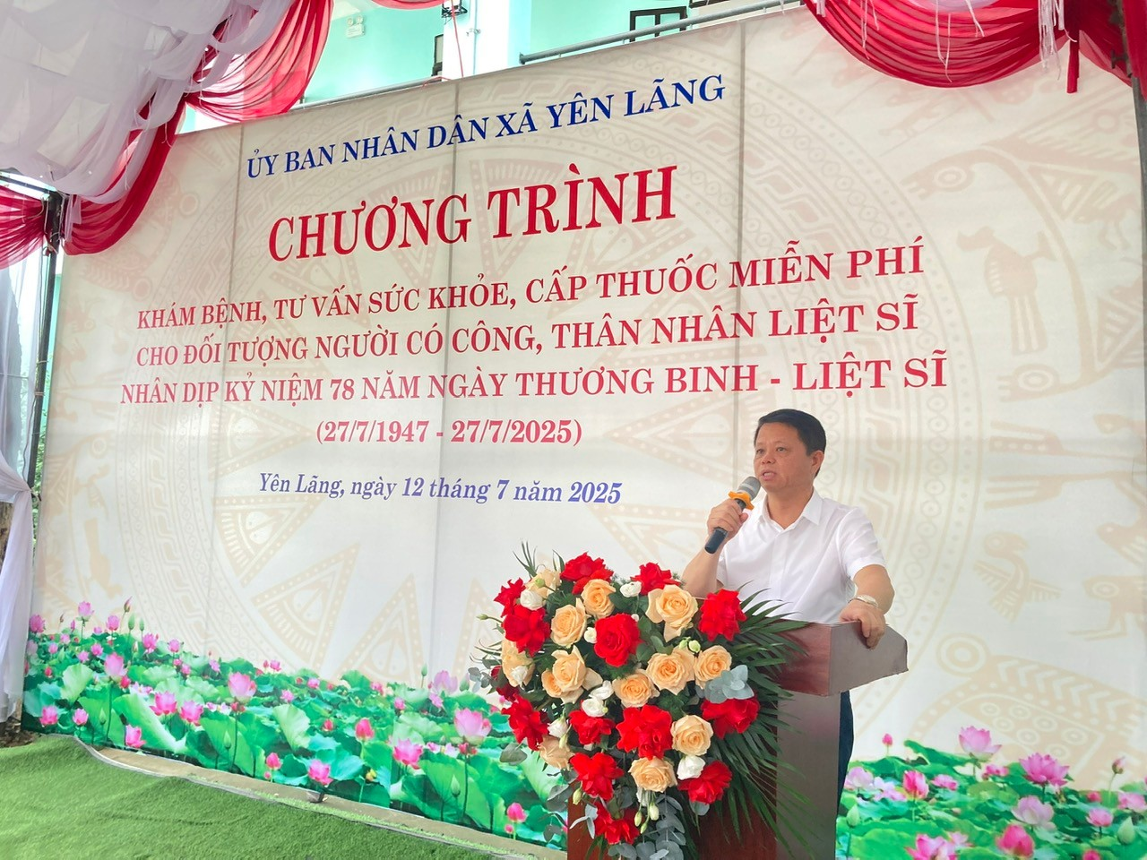 XÃ YÊN LÃNG TỔ CHỨC KHÁM BỆNH, TƯ VẤN SỨC KHỎE, CẤP THUỐC MIỄN PHÍ CHO CÁC ĐỐI TƯỢNG CHÍNH SÁCH NHÂN DỊP KỶ NIỆM 78 NĂM NGÀY THƯƠNG BINH - LIỆT SĨ (27/7/1947 – 27/7/2025).- Ảnh 2.