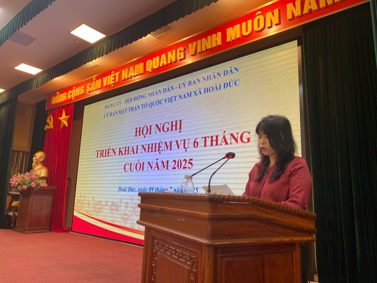 Ban thường trực Uỷ ban MTTQ Việt Nam xã Hoài Đức tổ chức hội nghị gặp mặt các đồng chí Trưởng ban Mặt trận, trưởng các đoàn thể ở thôn, tổ dân phố triển khai nhiệm vụ 6 tháng cuối năm 2025- Ảnh 3.