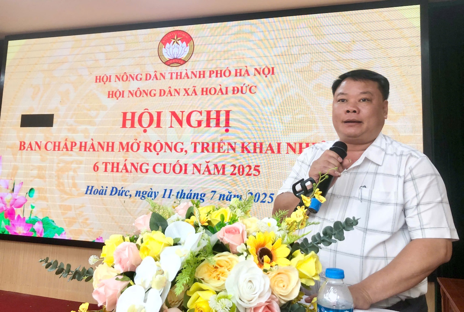 Hôi Nông dân xã Hoài Đức tổ chức hội nghị Ban chấp hành mở rộng và triển khai nhiệm vụ 06 tháng cuối năm 2025- Ảnh 1.