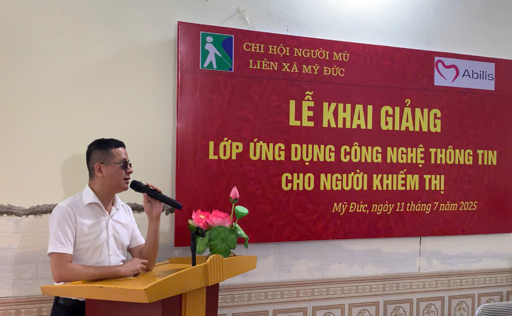 Toàn cảnh lễ khai mạc lớp ứng dụng công nghệ thông tin cho người khiếm thính khu vực Mỹ  Đức- Ảnh 4.
