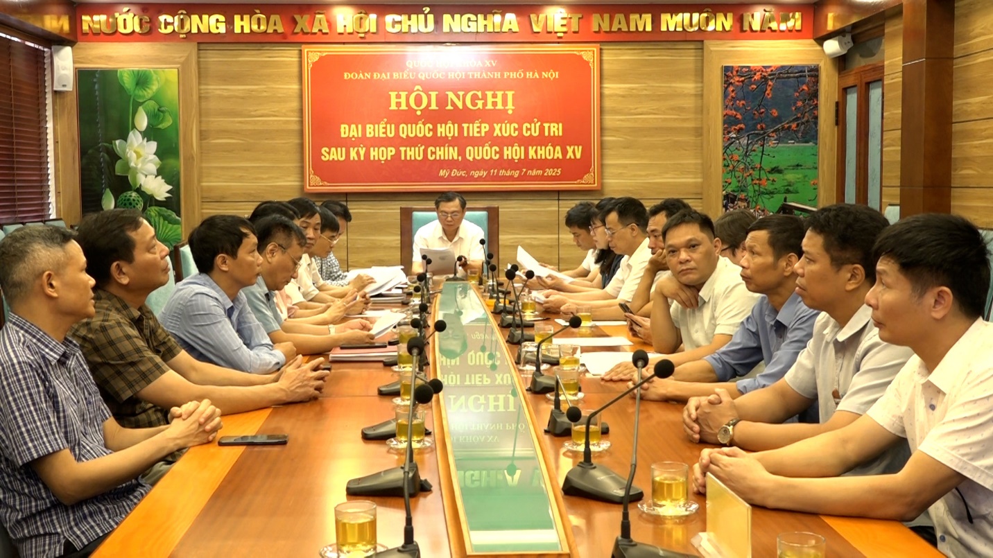 Đoàn đại biểu Quốc hội thành phố Hà Nội (Đơn vị bầu cử số 9) kết nối 16 điểm cầu tiếp xúc cử tri sau Kỳ họp thứ 9, Quốc hội khóa XV- Ảnh 2.