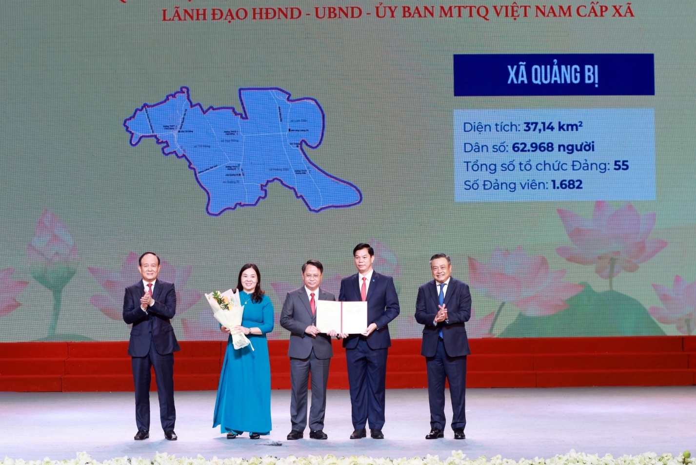 A group of people standing on a stage  AI-generated content may be incorrect.