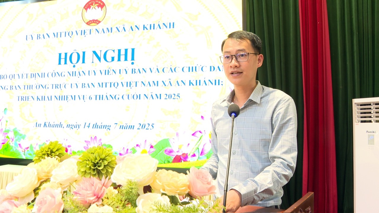 Công bố Quyết định công nhận ủy viên Ủy ban và các chức danh trong Ban Thường trực UB MTTQ Việt Nam xã An Khánh, triển khai nhiệm vụ 6 tháng cuối năm 2025- Ảnh 4.