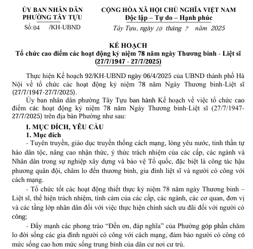 Phường Tây Tựu có nhiều hoạt động thiết thực, ý nghĩa kỷ niệm 78 năm ngày Thương binh - Liệt sĩ- Ảnh 1.