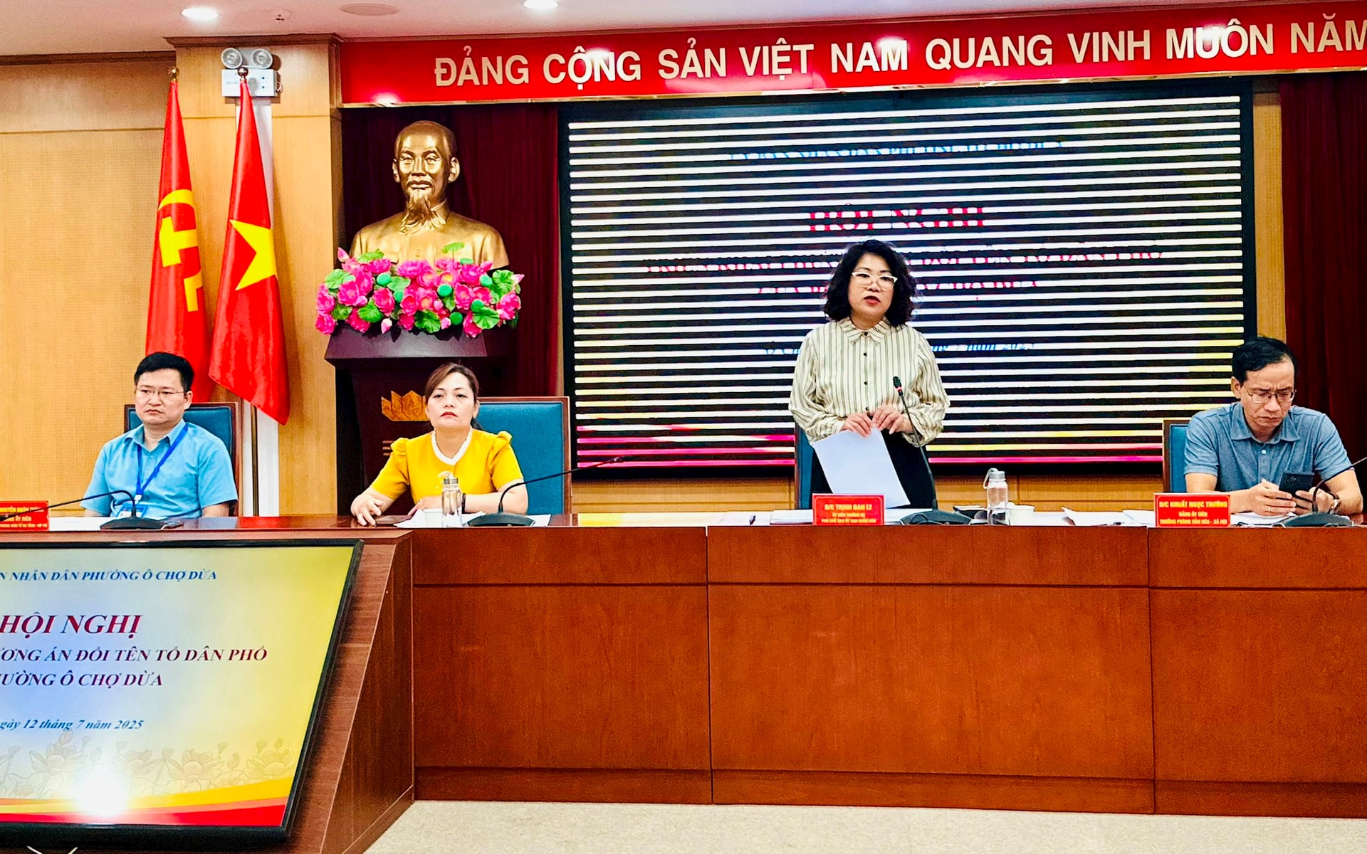 Phường Ô Chợ Dừa triển khai phương án đổi tên tổ dân phố- Ảnh 1.