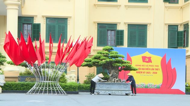 Xã Phúc Thọ khẩn trương, tích cực chuẩn bị công tác chào mừng Đại hội Đảng bộ xã nhiệm kỳ 2025-2030- Ảnh 3.