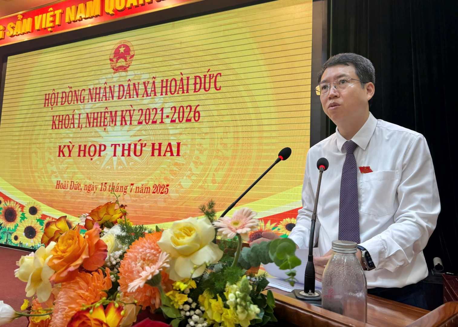 Kỳ họp thứ hai HĐND xã Hoài Đức nhiệm kỳ 2021 - 2026- Ảnh 3.