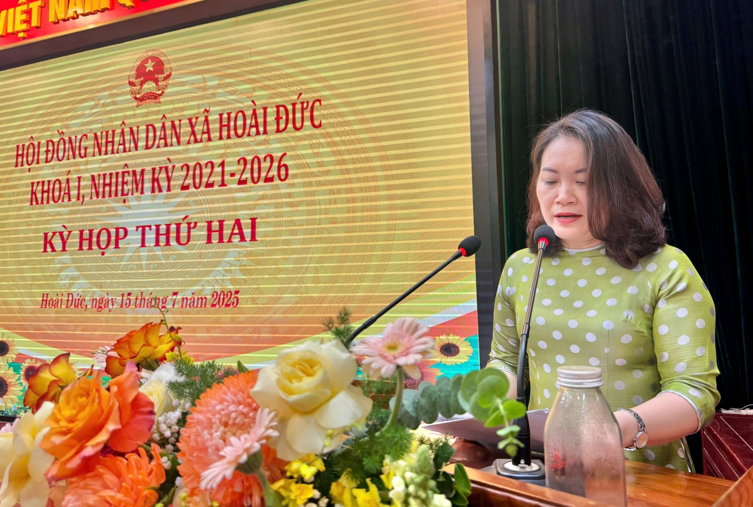 Kỳ họp thứ hai HĐND xã Hoài Đức nhiệm kỳ 2021 - 2026- Ảnh 4.