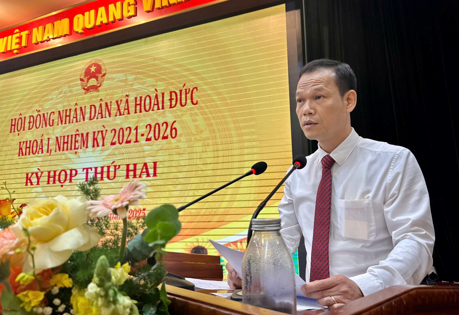 Kỳ họp thứ hai HĐND xã Hoài Đức nhiệm kỳ 2021 - 2026- Ảnh 5.