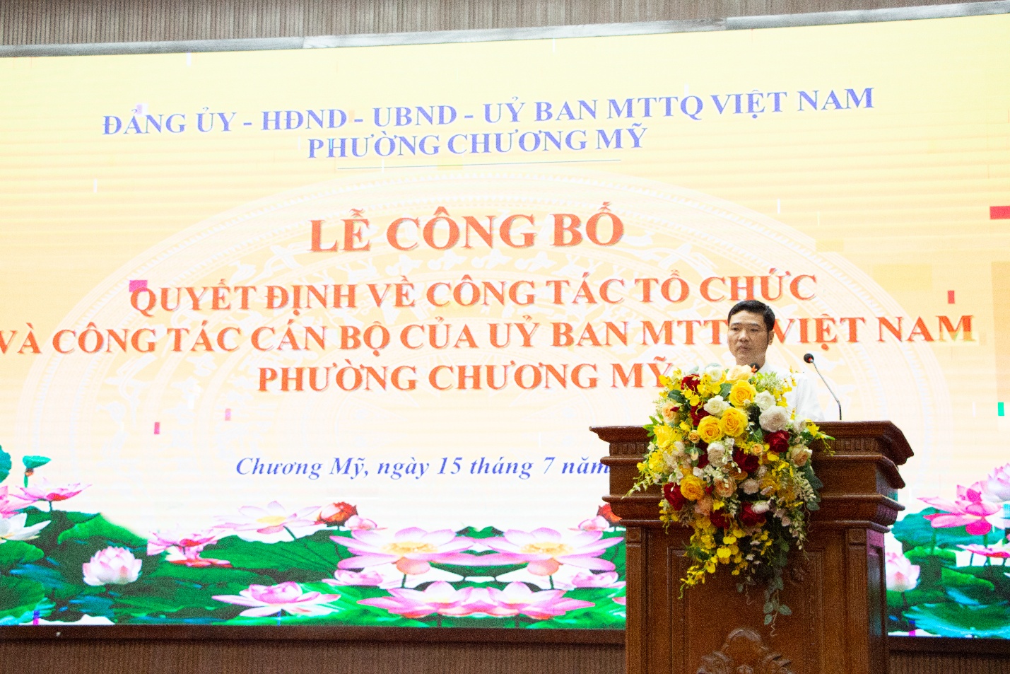 Lễ công bố Quyết định về công tác tổ chức và công tác cán bộ Uỷ ban MTTQ Việt Nam phường Chương Mỹ- Ảnh 5.