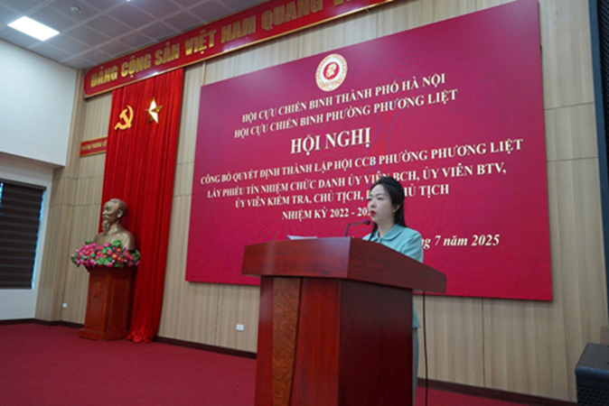 Công bố Quyết định thành lập Hội Cựu chiến binh phường Phương Liệt và lấy phiếu tín nhiệm- Ảnh 3.