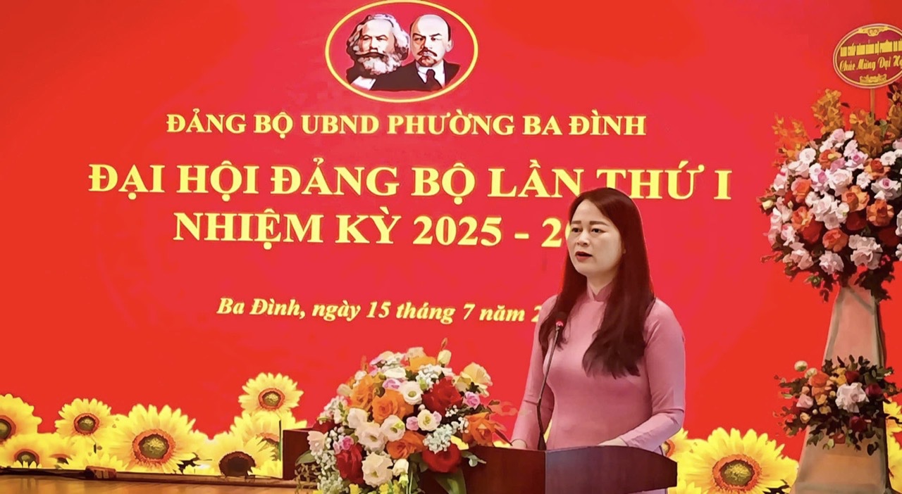 Tổ chức thành công Đại hội Đảng bộ UBND phường Ba Đình lần thứ I, nhiệm kỳ 2025 - 2030- Ảnh 1.