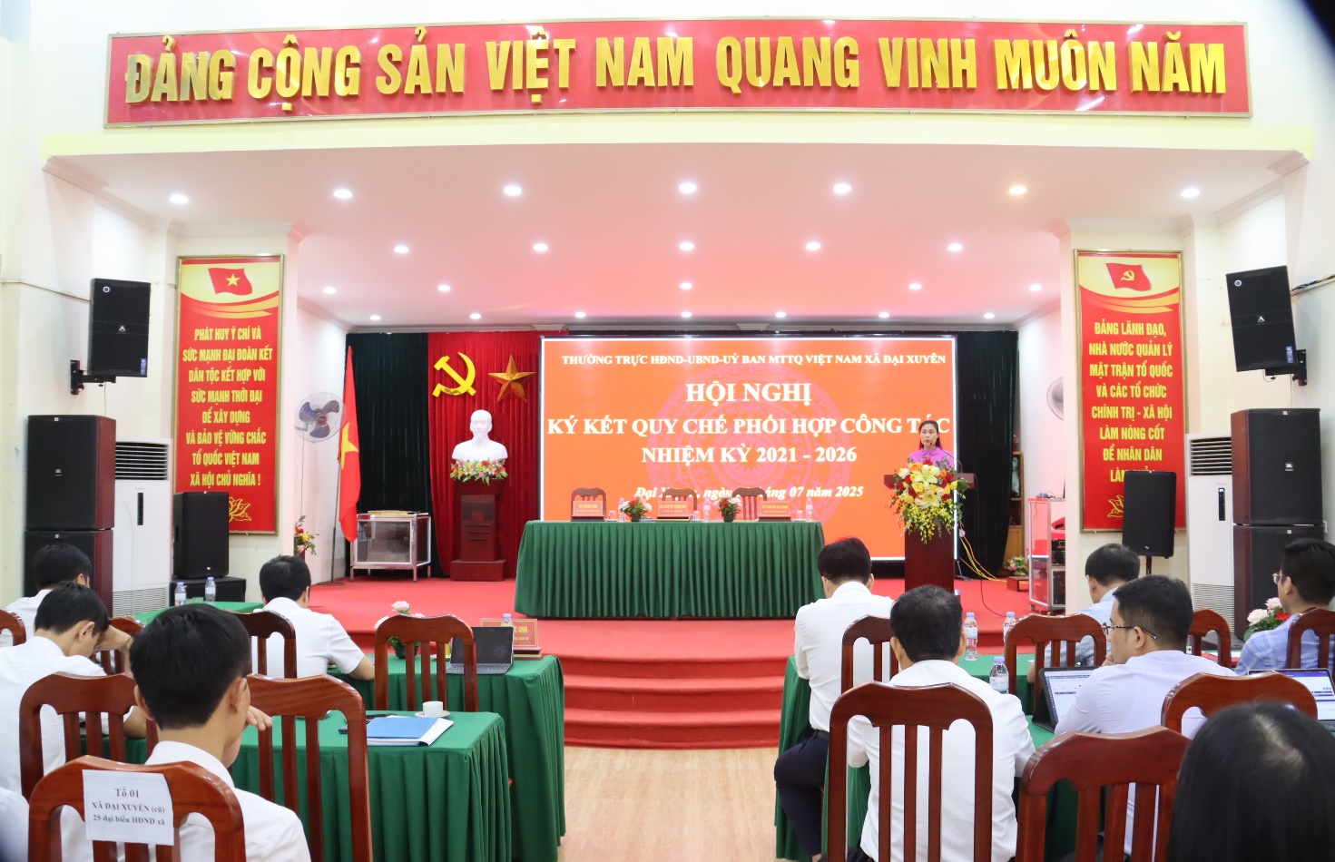 Hội nghị ký kết Quy chế phối hợp công tác giữa HĐND, UBND và Ủy ban MTTQ Việt Nam xã Đại Xuyên- Ảnh 2.