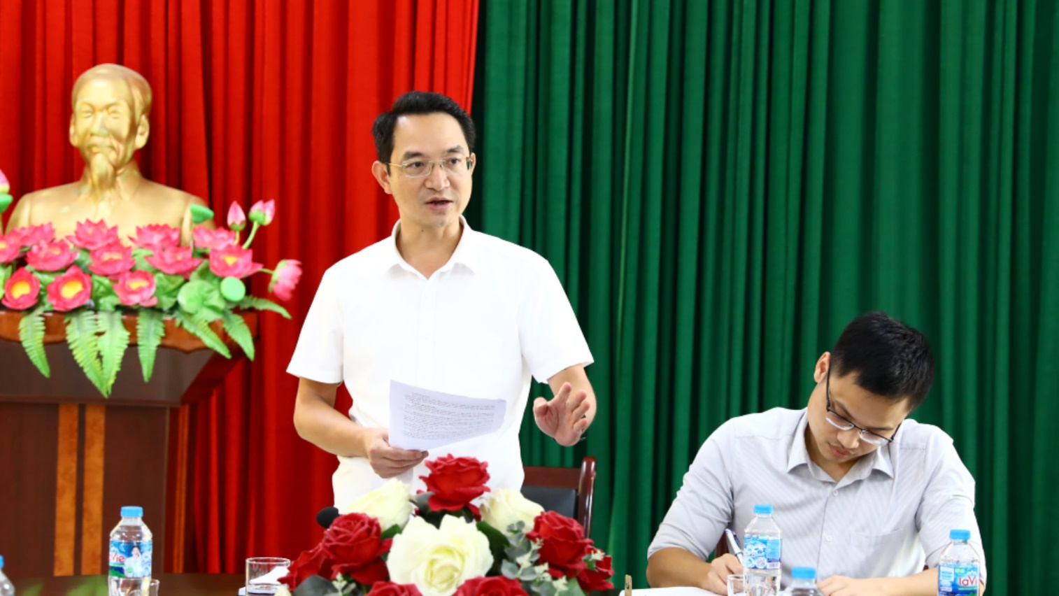 UBND xã Sơn Đồng làm việc với phòng giao dịch NHCS Hoài Đức về công tác ủy thác vay vốn- Ảnh 7.