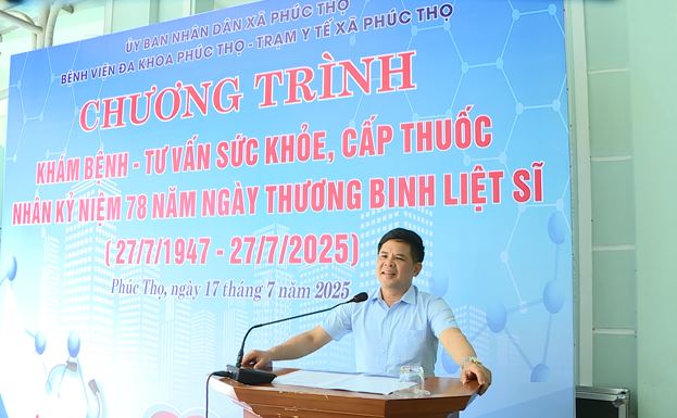 Xã Phúc Thọ: khám bệnh, chăm sóc sức khoẻ, cấp thuốc phụ vụ đối tượng chính sách dịp 27/7- Ảnh 4.