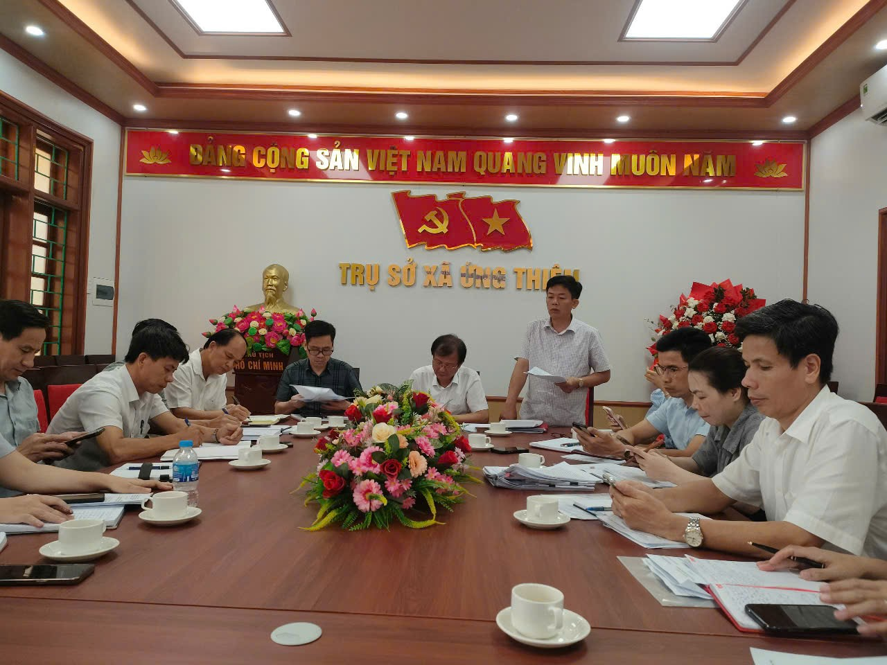 BCH Đảng bộ xã Ứng Thiên tổ chức hội nghị xin ý kiến góp ý dự thảo báo cáo chính trị trình đại hội Đảng bộ xã lần thứ I, nhiệm kỳ 2025-2030- Ảnh 3.
