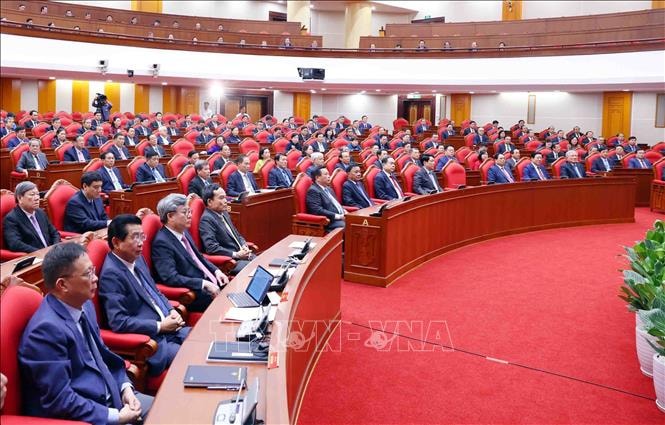 Bế mạc Hội nghị lần thứ 12 Ban Chấp hành Trung ương Đảng khóa XIII- Ảnh 4.