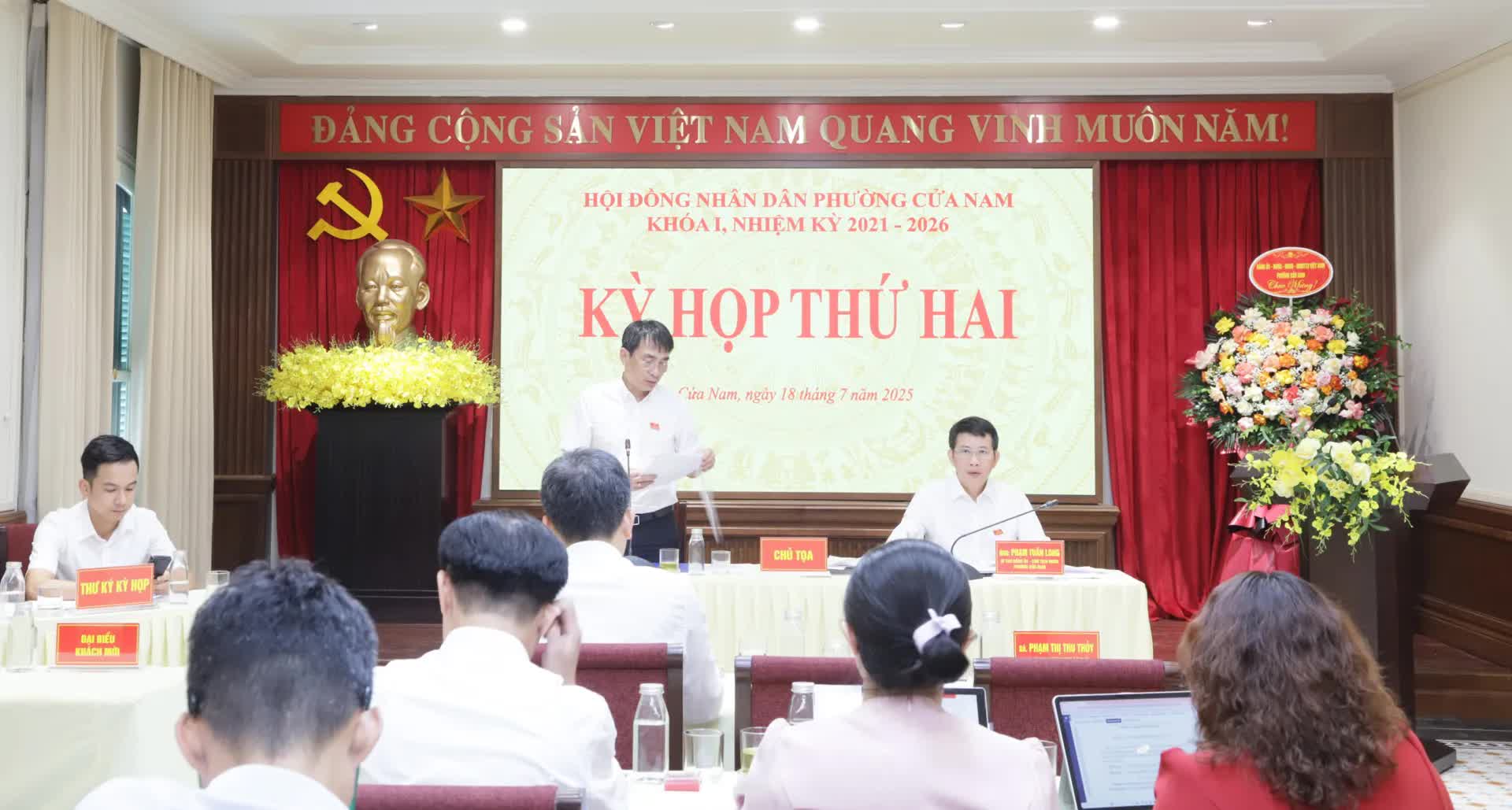 HĐND phường Cửa Nam tổ chức kỳ họp thứ 2, thông qua nhiều Nghị quyết quan trọng- Ảnh 1.