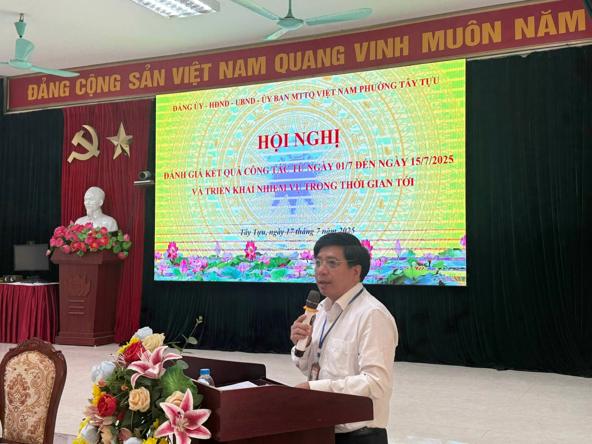 Đại hội đại biểu Đảng bộ phường Tây Tựu lần thứ I, nhiệm kỳ 2025-2030 dự kiến sẽ tổ chức vào ngày 13/8-14/8/2025- Ảnh 1.
