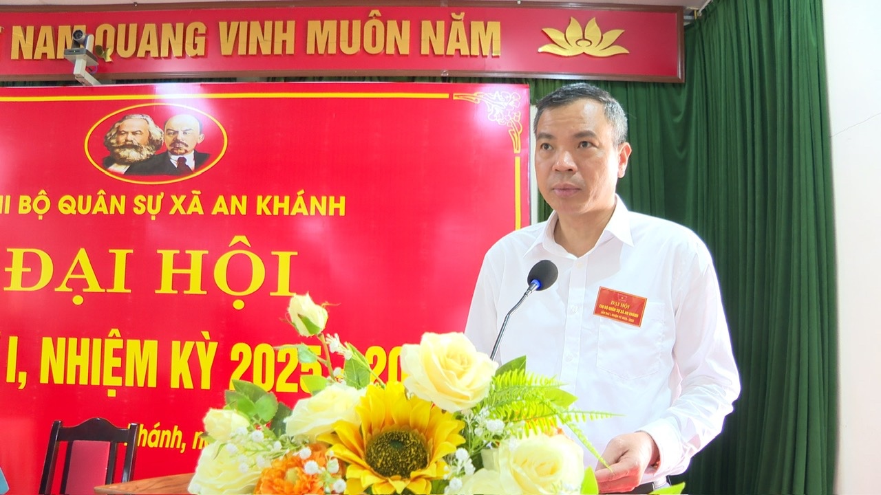 Đại hội Chi bộ Quân sự xã An Khánh nhiệm kỳ 2025-2030- Ảnh 2.