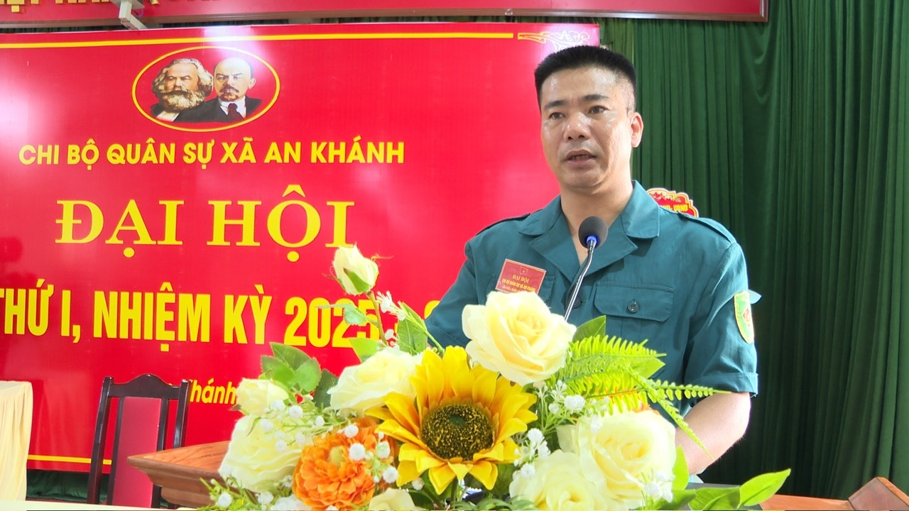 Đại hội Chi bộ Quân sự xã An Khánh nhiệm kỳ 2025-2030- Ảnh 3.