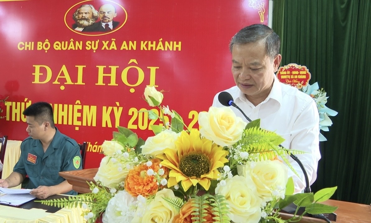 Đại hội Chi bộ Quân sự xã An Khánh nhiệm kỳ 2025-2030- Ảnh 4.