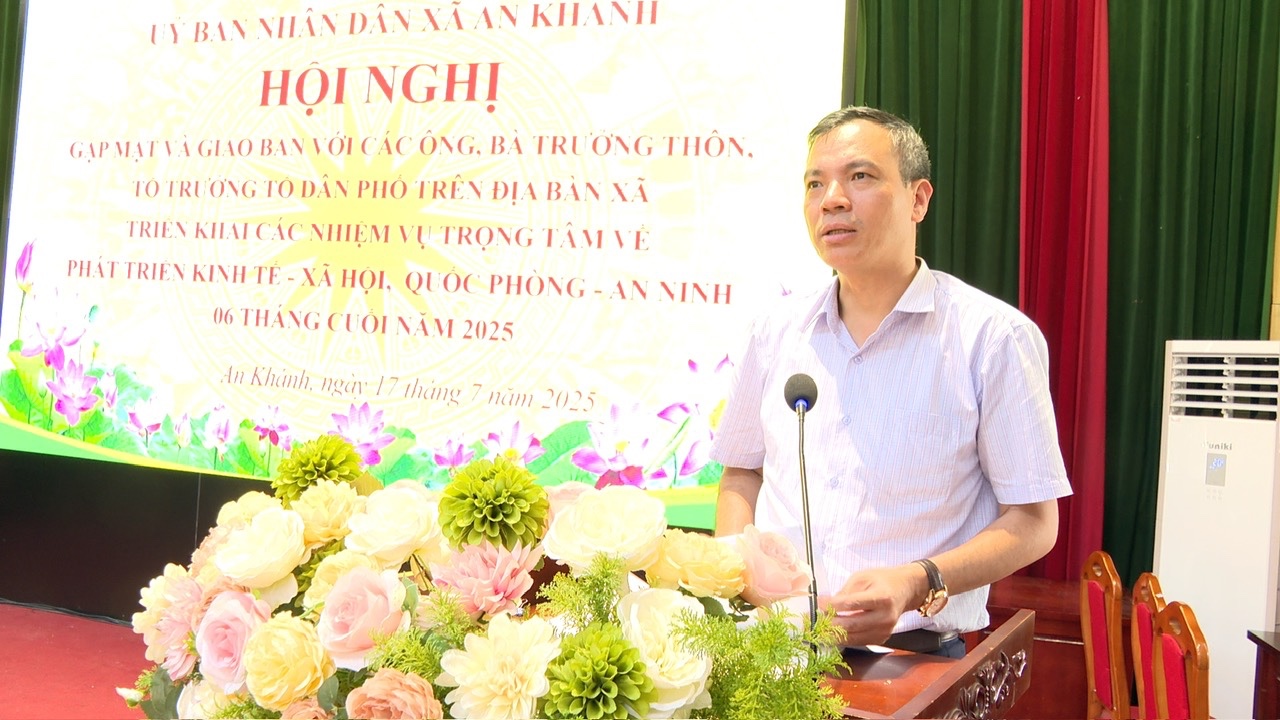 UBND xã An Khánh gặp mặt và giao ban triển khai nhiệm vụ với các đồng chí Trưởng thôn, Tổ trưởng Tổ dân phố- Ảnh 4.