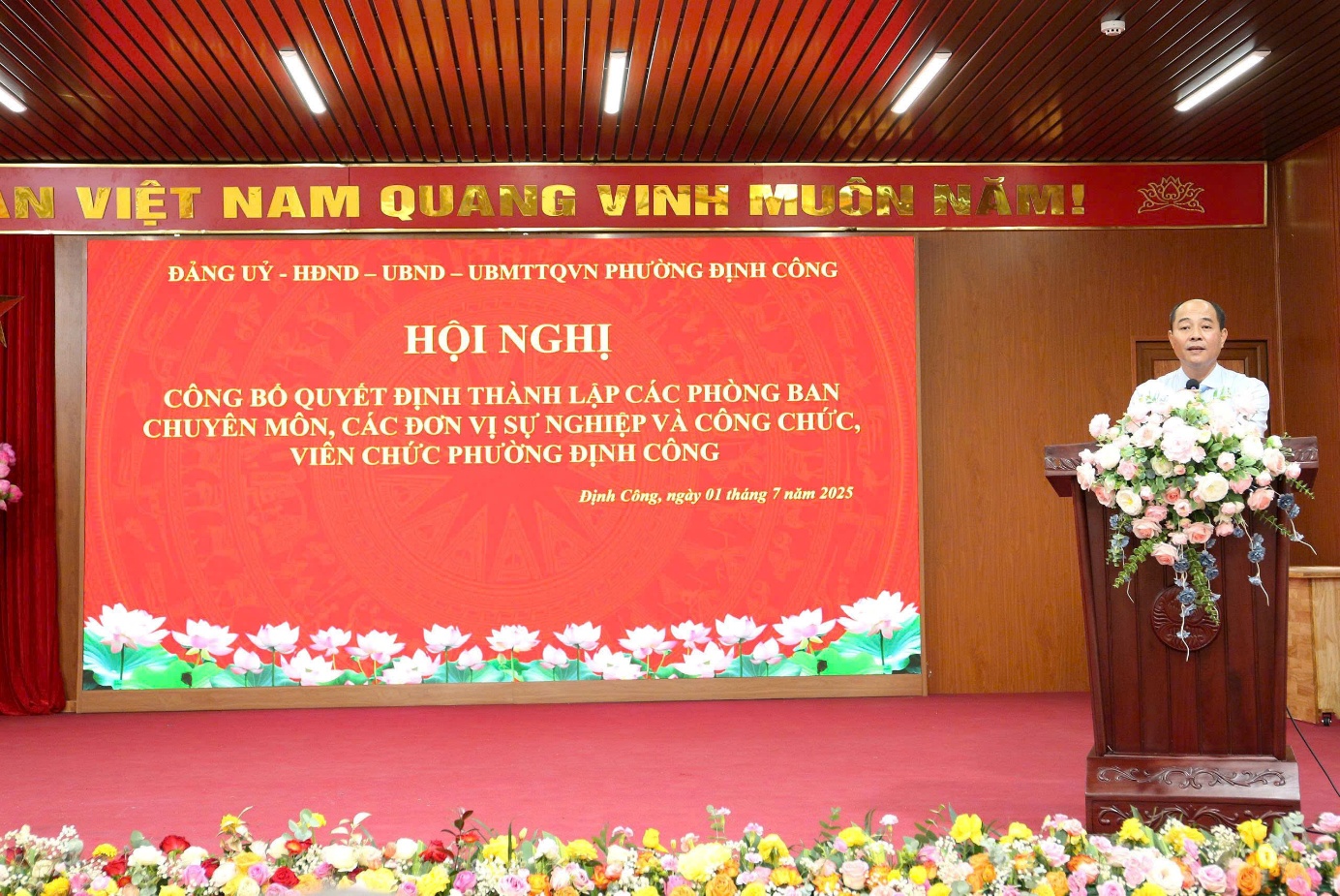 Phường Định Công hoàn thành việc thành lập bộ máy, tổ chức- Ảnh 2.