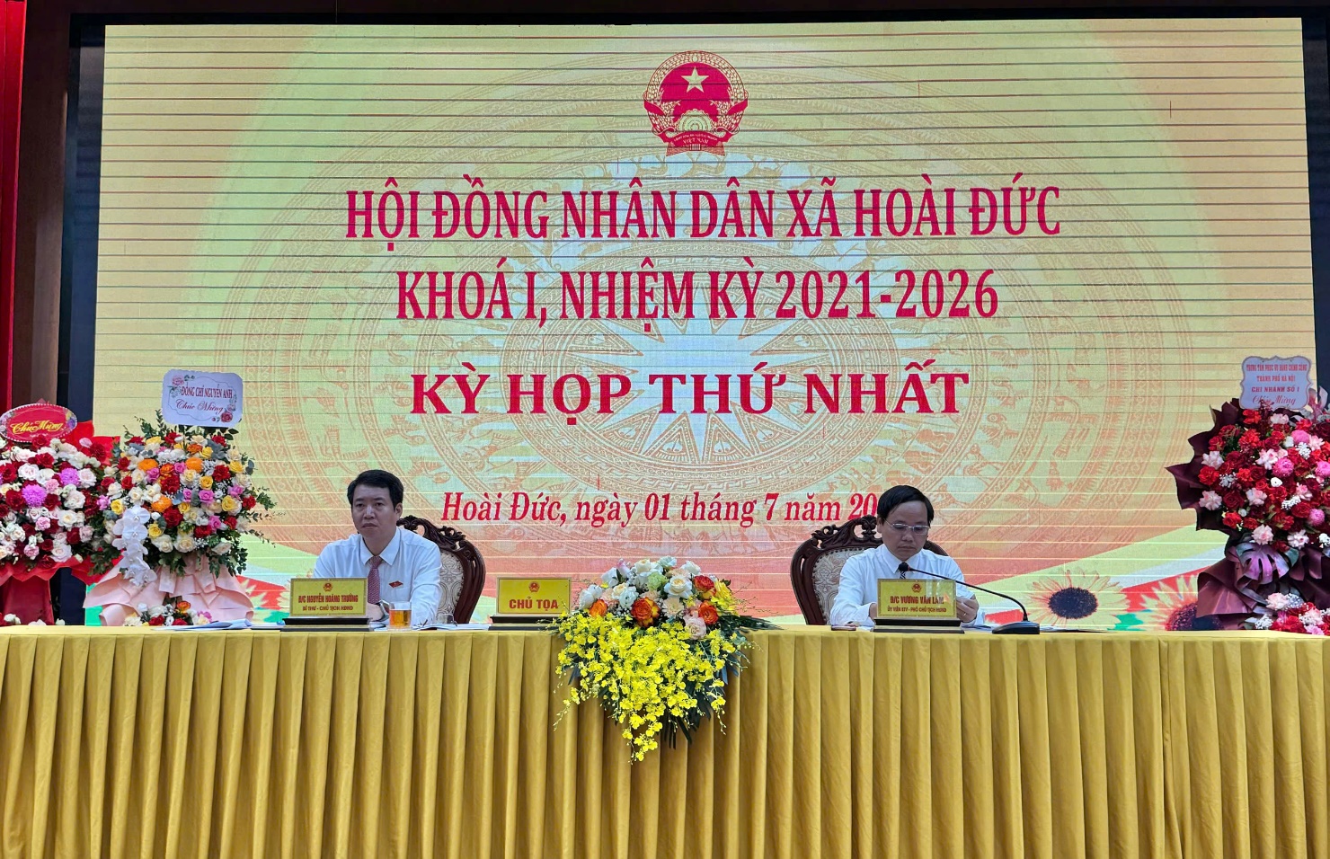 Kỳ họp thứ nhất HĐND xã Hoài Đức khoá I nhiệm kỳ 2021 – 2026- Ảnh 1.