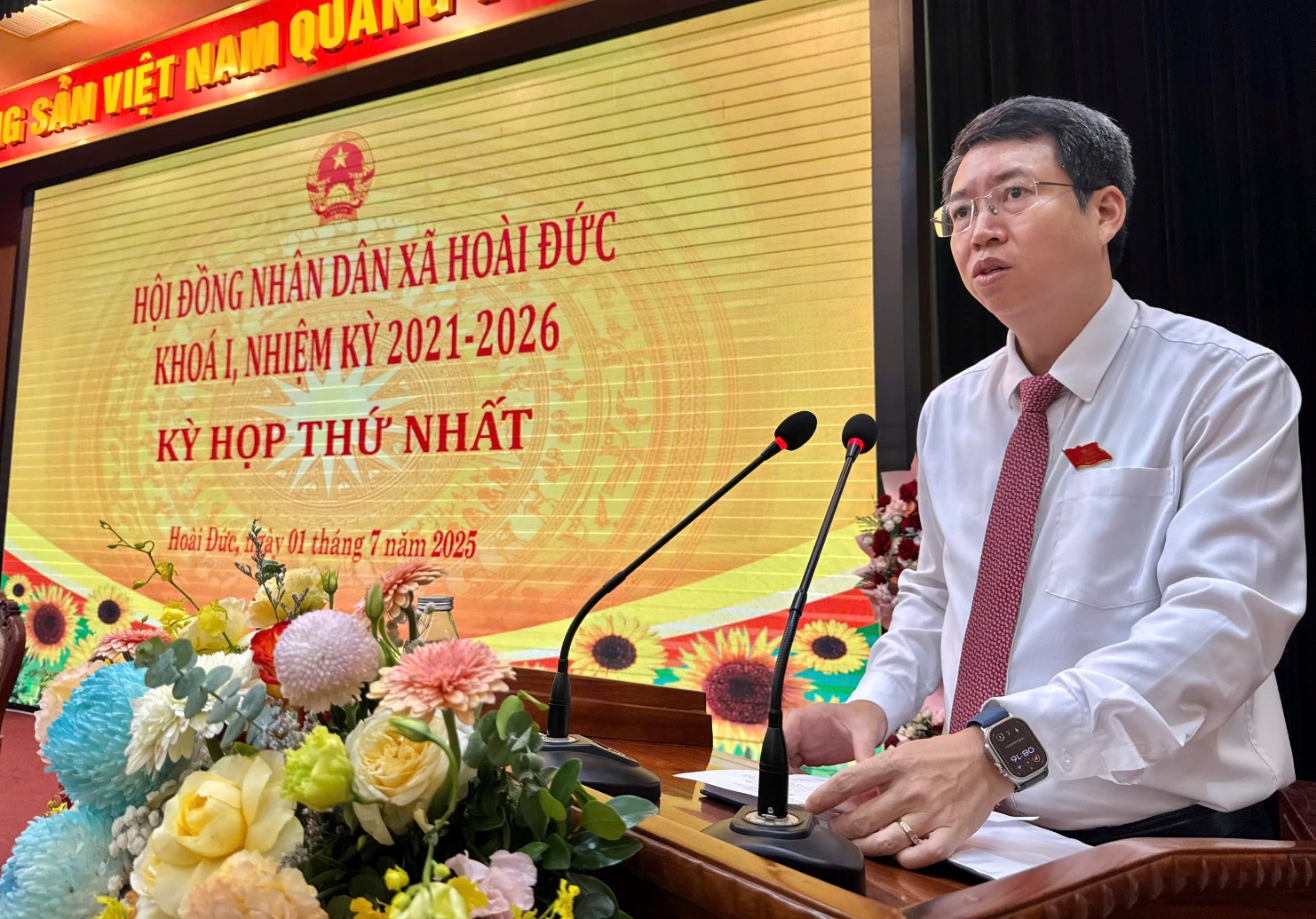 Kỳ họp thứ nhất HĐND xã Hoài Đức khoá I nhiệm kỳ 2021 – 2026- Ảnh 3.