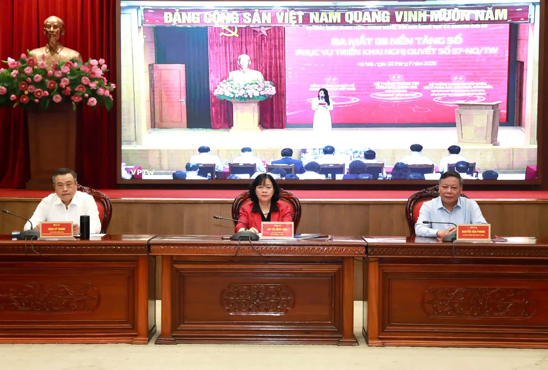 Tổng Bí thư Tô Lâm dự ra mắt 3 nền tảng số phục vụ triển khai Nghị quyết 57-NQ/TW- Ảnh 2.