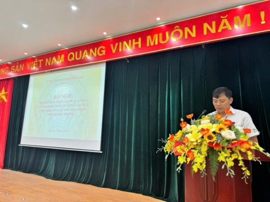 Công an phường Láng phối hợp cùng UBND phường Láng tổ chức Hội nghị phổ biến Luật PCCC&CNCH- Ảnh 1.