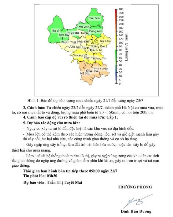 Tin dự báo mưa lớn tại thành phố Hà Nội.- Ảnh 2.