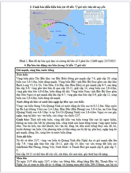 TIN BÃO KHẨN CẤP (Cập nhật ngày 21/7/2025)- Ảnh 2.