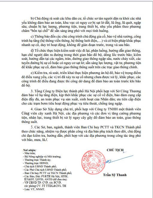 CÔNG ĐIỆN CỦA CHỦ TỊCH UBND THÀNH PHỐ HÀ NỘI- Ảnh 2.