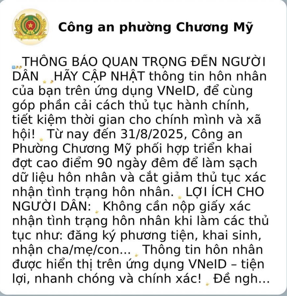 Chương Mỹ tiếp tục thực hiện cao điểm 90 ngày đêm làm sạch dữ liệu, cắt giảm thủ tục xác nhận tình trạng hôn nhân- Ảnh 1.