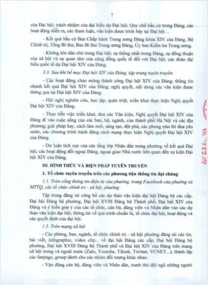 Kế hoạch Tuyên truyền đại hội Đảng các cấp, Đại hội Đảng bộ phường lần thứ I, nhiệm kỳ 2025-2030 tiến tới đại hội đại biểu Đảng bộ thành phố Hà Nội lần thứ XVIII và Đại hội đại biểu toàn quốc lần thứ XIV của Đảng- Ảnh 7.