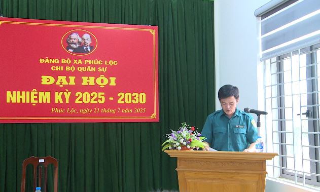 Đại hội Chi bộ Quân sự xã Phúc Lộc lần thứ I, nhiệm kỳ 2025 – 2030- Ảnh 2.