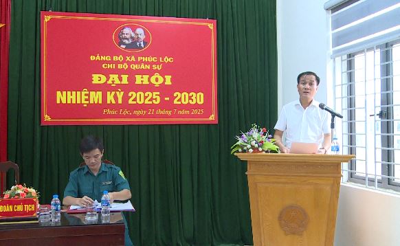 Đại hội Chi bộ Quân sự xã Phúc Lộc lần thứ I, nhiệm kỳ 2025 – 2030- Ảnh 1.
