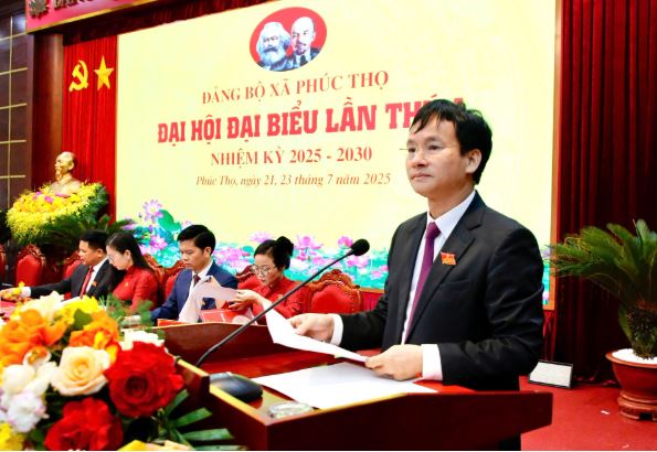 Đại hội đại biểu Đảng bộ xã Phúc Thọ lần thứ I nhiệm kỳ 2025-2030 thành công tốt đẹp- Ảnh 4.
