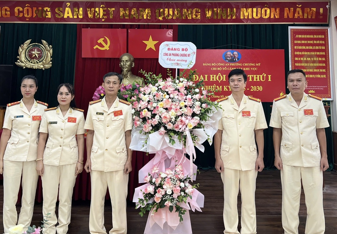 Chi bộ Tổ Cảnh sát khu vực Phường Chương Mỹ tổ chức thành công Đại hội lần thứ I, nhiệm kỳ 2025 – 2030- Ảnh 2.