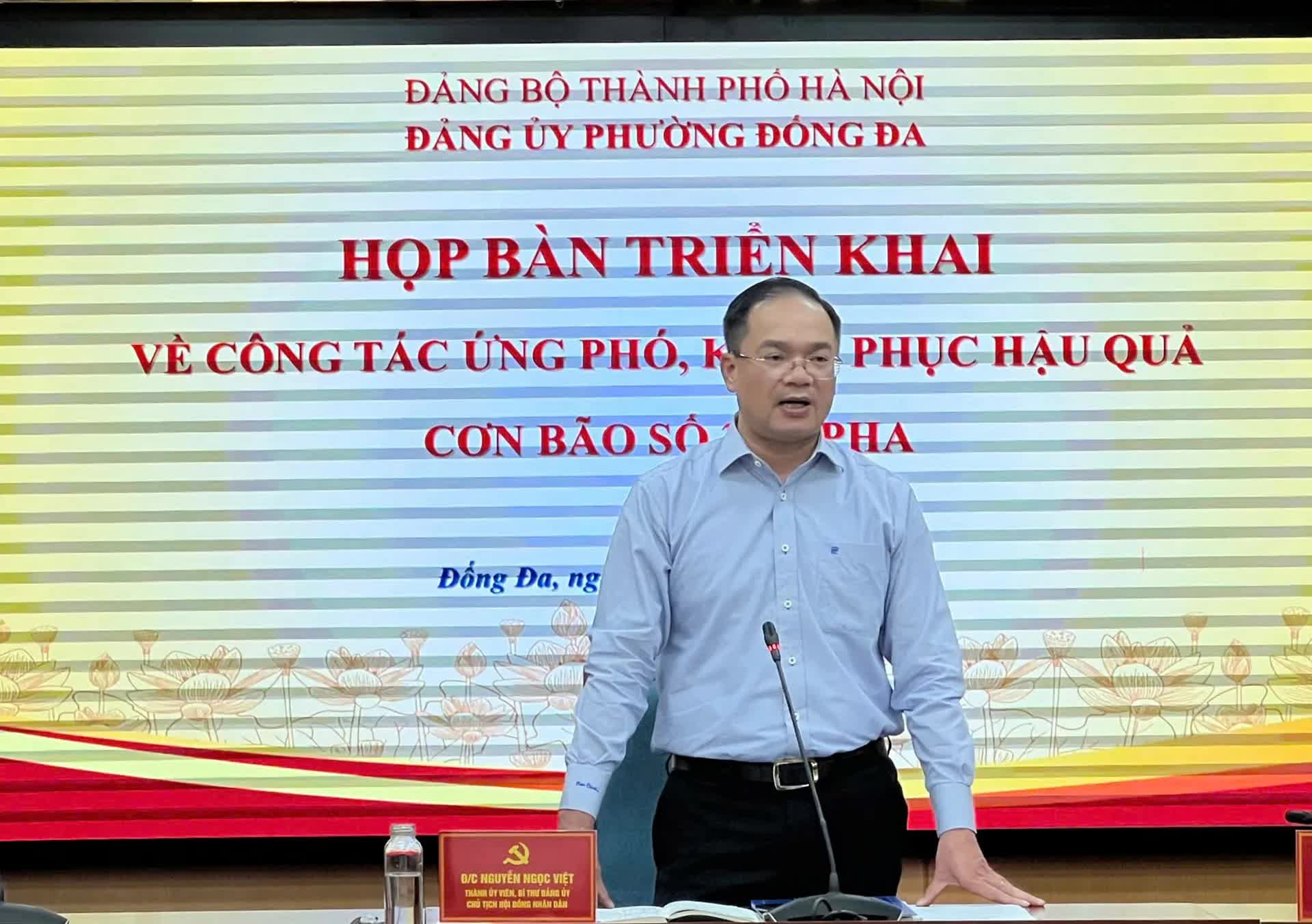 Phường Đống Đa triển khai công tác ứng phó với cơn bão số 3 Wipha- Ảnh 1.