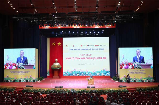 Tổng Bí thư Tô Lâm: Chăm lo, thực hiện chính sách ưu đãi người có công là bổn phận, nhiệm vụ thường xuyên, lâu dài- Ảnh 6.