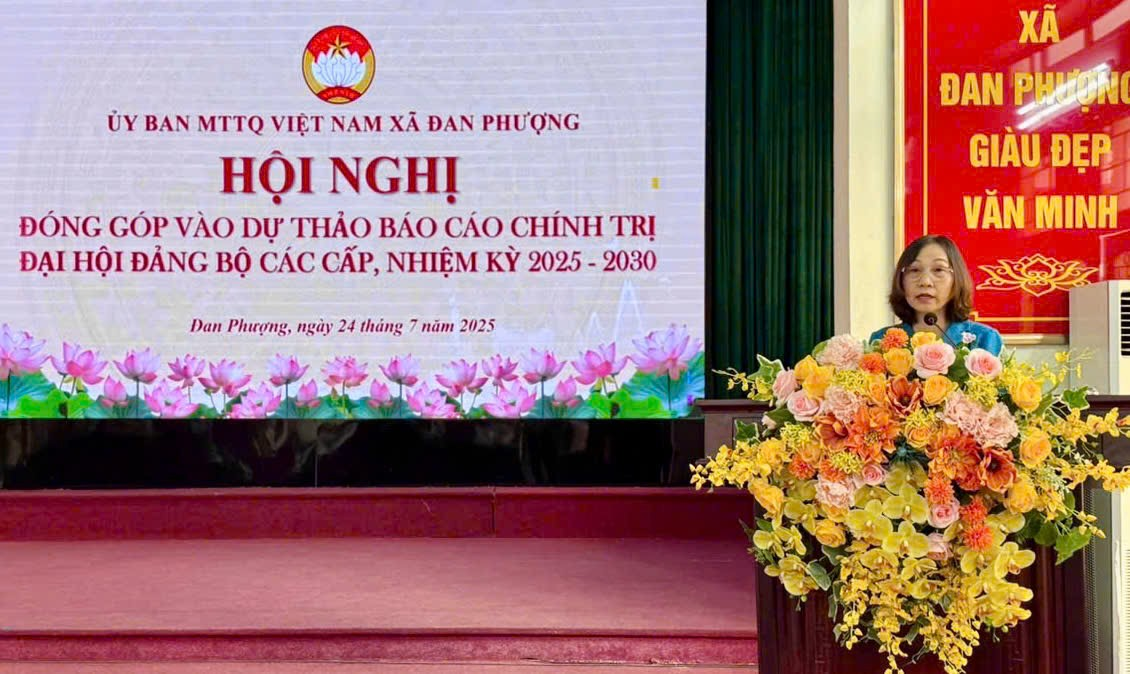 Ủy ban MTTQ Việt Nam xã Đan Phượng lấy ý kiến đóng góp vào Dự thảo văn kiện Đại hội Đảng bộ các cấp- Ảnh 2.