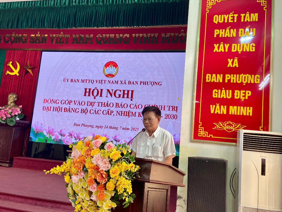 Ủy ban MTTQ Việt Nam xã Đan Phượng lấy ý kiến đóng góp vào Dự thảo văn kiện Đại hội Đảng bộ các cấp- Ảnh 3.