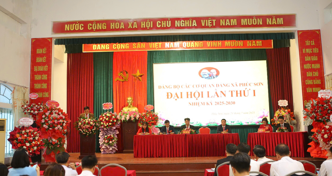 ĐẠI HỘI ĐẢNG BỘ CÁC CƠ QUAN ĐẢNG XÃ PHÚC SƠN LẦN THỨ I, NHIỆM KỲ 2025–2030- Ảnh 2.